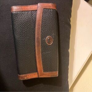 Vintage Navy and Brown Leather Wallet